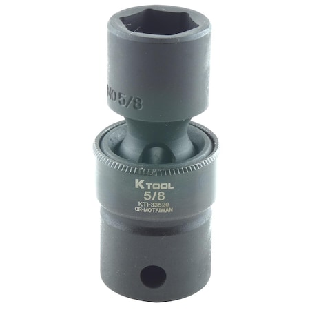 K-Tool International 1/2" Drive Impact Socket black oxide, Swivel 6 pt., 1/2"Drve, 5/8 KTI-33520